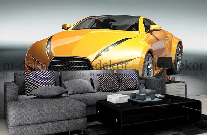 Фотообои Ламборджини Lamborghini желтый