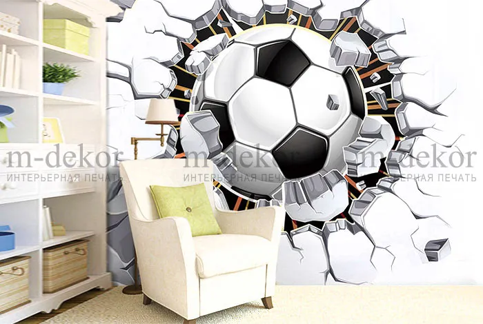 Фотообои Мяч в стене