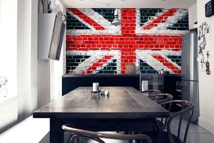 Британский флаг граффити фотообои